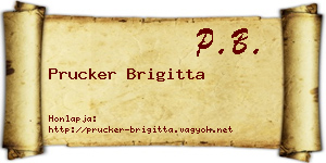 Prucker Brigitta névjegykártya